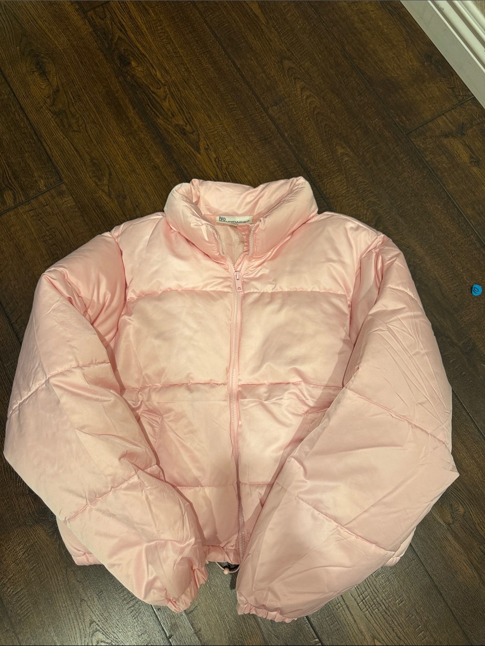 No Boundaries Pale Pink Women Puffer Jacket
